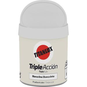 Tester de pintura triple acción titanlux mate 75ml blanco l…