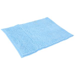 Alfombra de baño rectangular chenille 60x40 cm azul