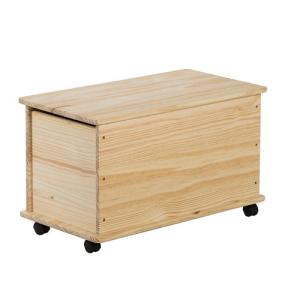 Baúl de madera de 39x73x43.5 cm y capacidad de 69l