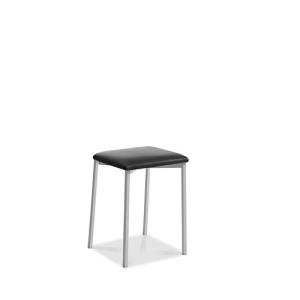 Taburete de estructura color epoxi aluminio y asiento negro…