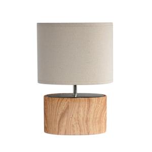 Lámpara de mesa cosy e27 roble madera