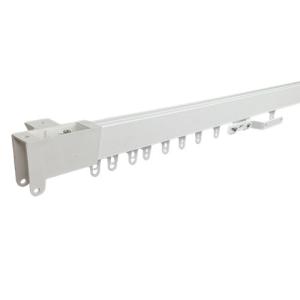 Riel cortina pesada techo 150cm cordón blanco