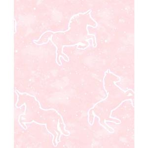 Papel pintado tradicional infantil unicornio rosa