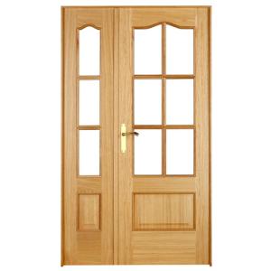 Puerta abatible roma roble line plus con cristal roble dere…