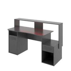 Mesa escritorio gaming con leds color gris 153,5x62-68,5x84…
