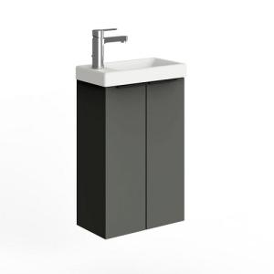 Mueble de baño con lavabo espacio xs gris oscuro 40x22 cm