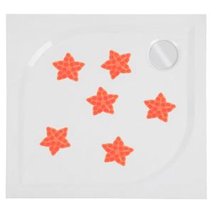 Figuras antideliszante estrellas naranja 12x12 cm