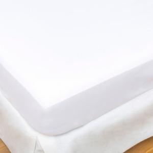 Sábana bajera esencial algodón 144 hilos blanco para cama d…