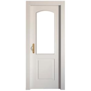 Puerta corredera berlin con cristal blanco de 82.5x203cm