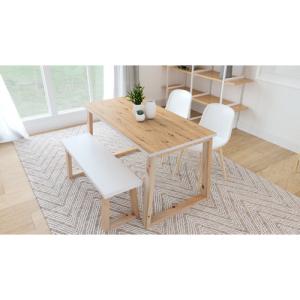 Tablero para mesa aglomerado bicolor: roble amazona / white…