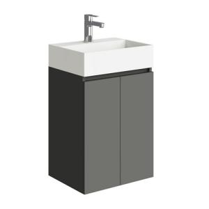 Mueble de baño con lavabo espacio m gris oscuro 45x35 cm