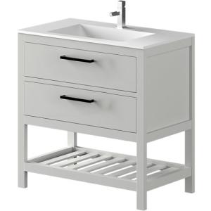 Mueble de baño con lavabo amazonia gris 80x45 cm