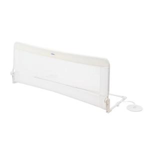 Barrera de cama para niños blanco en metal de 150 cm