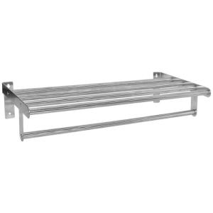 Toallero pared hotel cromado cepillado 56x11 cm