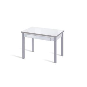 Mesa cocina extensible harmonia 100x60 cristal blanco óptic…
