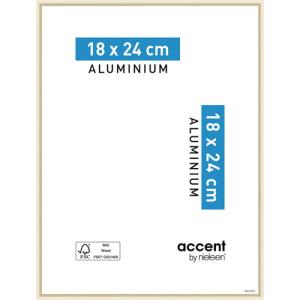 Marco accent de aluminio oro de 24 cm x 18 cm