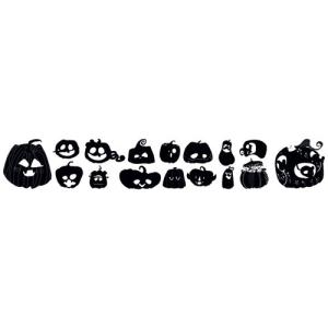 Sticker decorativo multicolor halloween black pumpkins de 3…