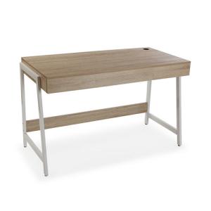 Mesa de escritorio acrab en color madera y blanco 76x124x60…