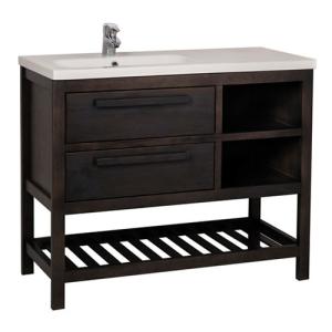 Mueble de baño con lavabo amazonia gris oscuro 100x45 cm