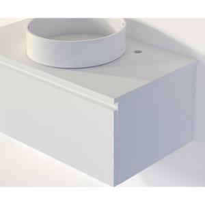 Mueble de baño con lavabo y espejo rise blanco 80x45 cm