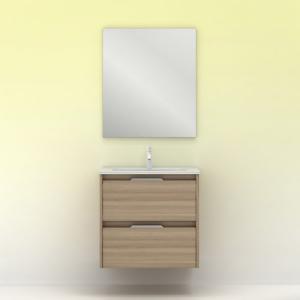 Mueble de baño con lavabo suki nogal 60x45 cm