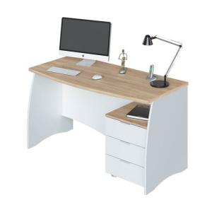 Mesa escritorio estil blanco artik y roble canadian 136x67x…