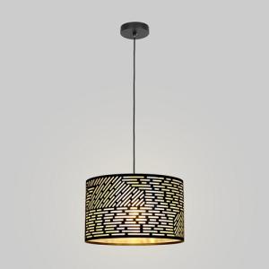 Lámpara de techo inspire slots 1 luz e27 metal negro 38 cm