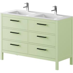 Mueble de baño con lavabo amazonia verde 120x45 cm