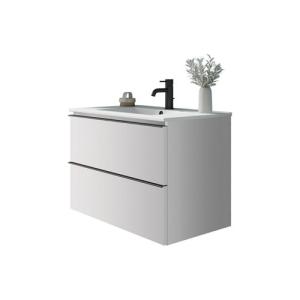 Mueble de baño suspendido con lavabo bora blanco 80x45 cm