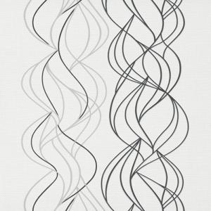 Papel pintado aspecto texturizado geométrico ondas 8049 gri…