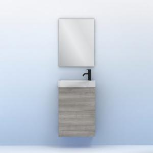 Mueble de baño con lavabo mika gris 45x35 cm