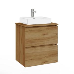 Mueble de baño con lavabo ocean marrón 60x46 cm