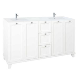 Mueble de baño con lavabo unike blanco 150x45 cm