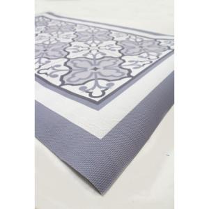 Alfombra pie de cama pvc hakuna flor azul rectangular 60x10…