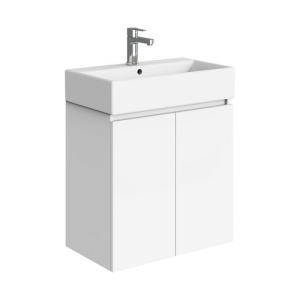 Mueble de baño con lavabo espacio l blanco 60x35 cm