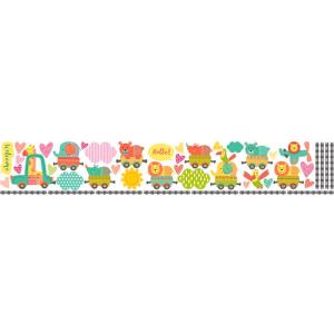 Sticker decorativo chu chu infantil 32x200 cm