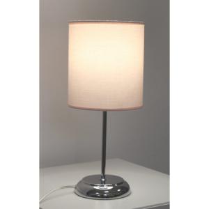 Lámpara de mesa inspire nicole e27 rosa palo 37 cm de alto
