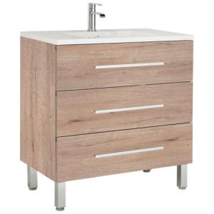 Mueble de baño con lavabo madrid roble 90x45 cm