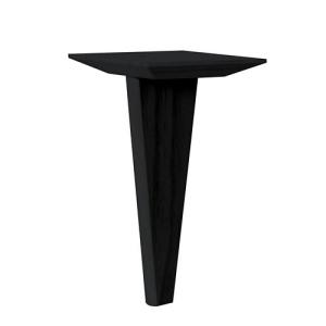 Pata fija de madera para mueble 21,6 cm color negro