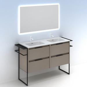 Mueble de baño con lavabo keiko topo mate 120x45 cm