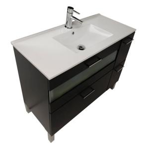 Mueble de baño con lavabo fox negro 100x45 cm