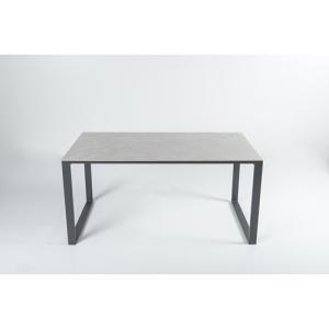 Mesa de aluminio cyka antracita plata de 75x74x150 cm