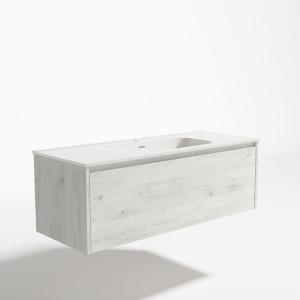 Mueble de baño con lavabo moon roble blanqueado 120x45 cm