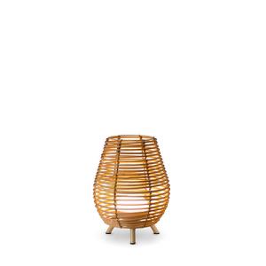 Lámpara de mesa exterior bossa recargable de bambú ratán 90…