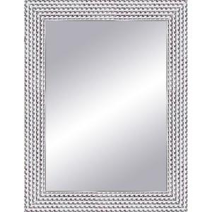 Espejo enmarcado rectangular espiral plata 87 x 67 cm