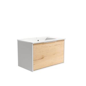 Mueble de baño con lavabo duox blanco 80x45 cm