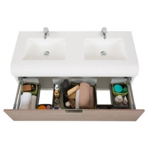 Mueble de baño con lavabo capsul roble 120x50 cm