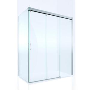 Mampara corredera open transparente perfil plata 110x195 cm