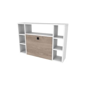 Mesa escritorio omega blanco y roble claro 90x20x60 cm