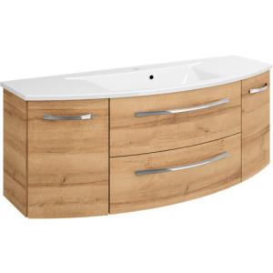 Mueble de baño con lavabo riviera roble 130x48 cm